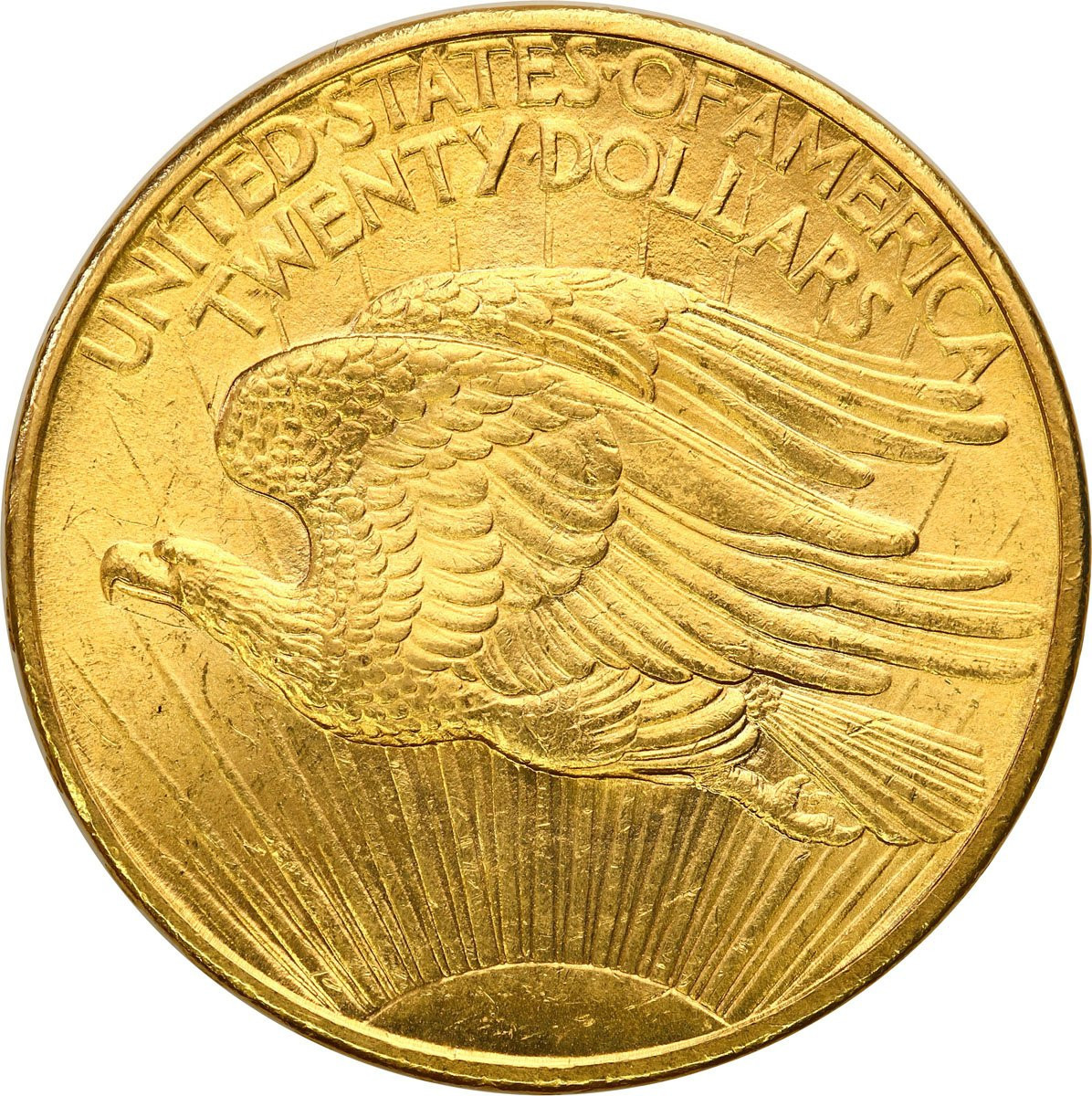 USA. Złote 20 $ dolarów 1908 Filadelfia St. Gaudens - WYŚMIENITA